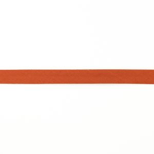 Einfassband Musselin Baumwolle gefalzt 20 mm - uni terrakotta