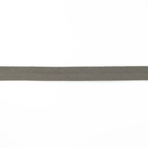 Einfassband Musselin Baumwolle gefalzt 20 mm - uni schlamm