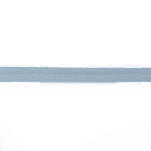Einfassband Musselin Baumwolle gefalzt 20 mm - uni altblau