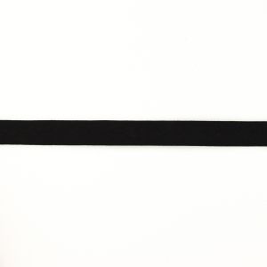 Einfassband Musselin Baumwolle gefalzt 20 mm - uni schwarz