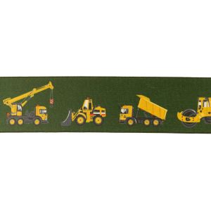 Gummiband ca. 40 mm - Baufahrzeuge - army