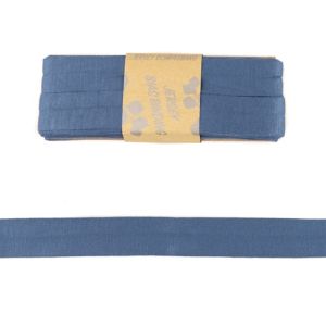 Jersey Viskose Schrägband/Einfassband gefalzt 20 mm x 3 m Coupon - uni jeansblau