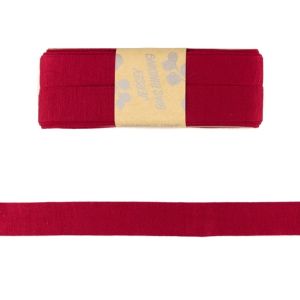 Jersey Viskose Schrägband/Einfassband gefalzt 20 mm x 3 m Coupon - uni weinrot