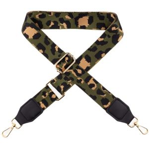 DIY Taschengurt-Schulterriemen 40 mm verstellbar - Animalprint - olive