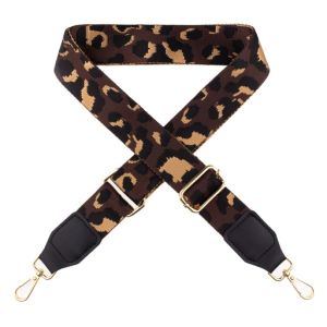 DIY Taschengurt-Schulterriemen 40 mm verstellbar - Animalprint - braun