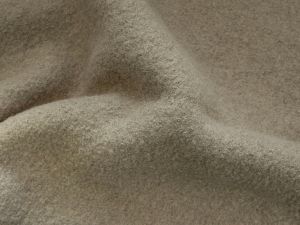 Wollwalk Mantelstoff Swafing Naomi gekochte Wolle - meliert - beige