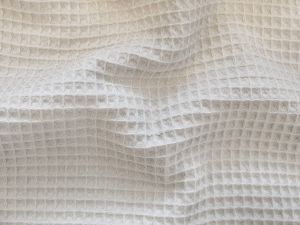 Waffelpiqué Baumwolle uni silbergrau