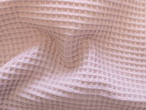 Waffelpiqué Baumwolle - Waffeloptik - uni - altrosa