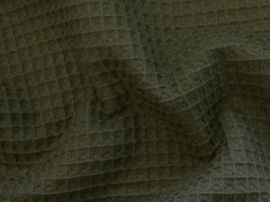 Waffelpiqué Baumwolle - Waffeloptik - uni - olive
