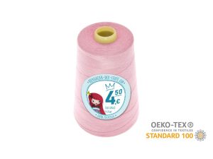 Nähgarn Overlock XXL - Ökotex 100 - Lauflänge 4570m (5000Y) - uni mattes rosa