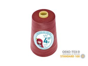 Nähgarn Overlock XXL - Ökotex 100 - Lauflänge 4570m (5000Y) - uni zederrot