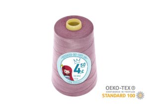 Nähgarn Overlock XXL - Ökotex 100 - Lauflänge 4570m (5000Y) - uni mattes rosa