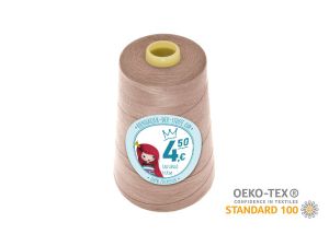 Nähgarn Overlock XXL - Ökotex 100 - Lauflänge 4570m (5000Y) - uni rosa-beige
