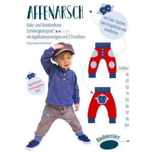 Papierschnittmuster Blaubeerstern  Baby- und Kleinkindhose AFFENARSCH - Kinder