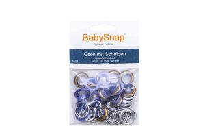 Baby Snap Ösen mit Scheiben - 20 Stück/11mm - flieder