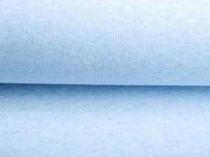 Feinripp Jersey Melange Sanetta - meliert helles blau