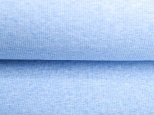 Feinripp Jersey Melange Sanetta - meliert blau