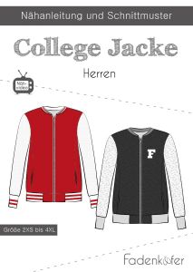Papier-Schnittmuster Fadenkäfer - College Jacke - Herren