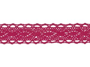 Spitze Baumwolle - 25 mm - fuchsia