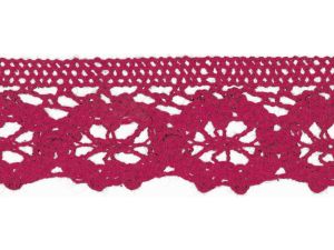 Spitze Baumwolle - 30 mm - fuchsia