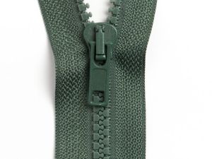 Reißverschluss teilbar 80 cm - dunkles grün