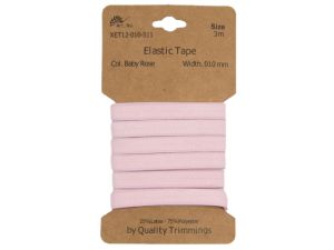 Gummiband elastisch 10 mm - uni pastellrosa