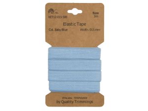 Gummiband elastisch 15 mm - uni pastellblau