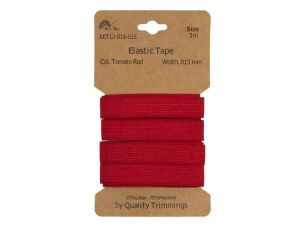 Gummiband elastisch 15 mm - uni tomatenrot