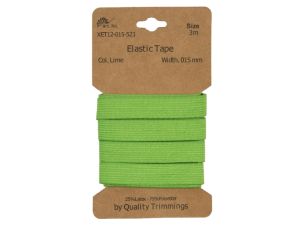 Gummiband elastisch 15 mm - uni lime