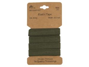Gummiband elastisch 15 mm - uni olive