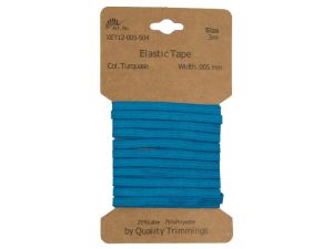 Gummiband elastisch 5 mm - uni türkis