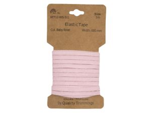 Gummiband elastisch 5 mm - uni pastellrosa