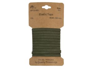 Gummiband elastisch 5 mm - uni olive
