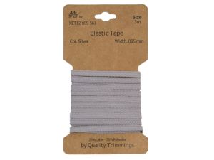 Gummiband elastisch 5 mm - uni helles grau