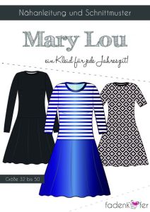 Papier-Schnittmuster Fadenkäfer MARY LOU Kleid Damen