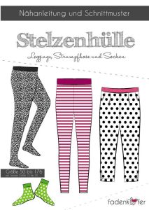 Papier-Schnittmuster Fadenkäfer Stelzenhülle Legging und Socken Mädchen und Junge