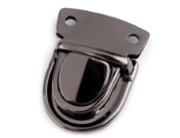 Steckverschluss / Mappenschloss 1 Stk. ca. 30 x 39 mm - nickel-schwarz