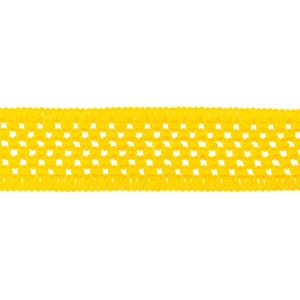 Gummiband elastisch - 50 mm - Lochmuster -gelb