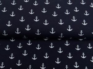 Jersey mit Glitzer by Poppy - Anker - schwarz