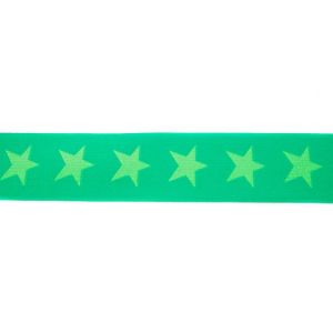 Gummiband ca. 40 mm - Sterne - apfel/dunkle lime