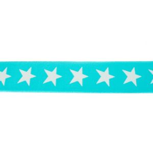 Gummiband ca. 40 mm - Sterne - mint/creme