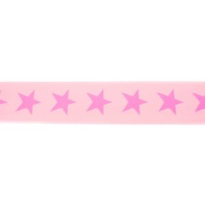 Gummiband ca. 40 mm - Sterne - puderrosa/rosa