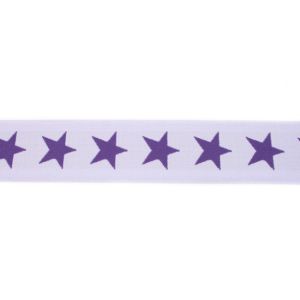 Gummiband ca. 40 mm - Sterne - lila/violett