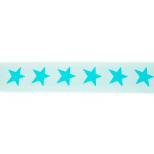 Gummiband ca. 40 mm - Sterne - mint/dunkles mint