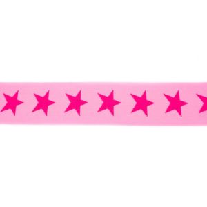 Gummiband ca. 40 mm - Sterne - rosa/altrosa
