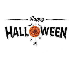 Transfer-Applikation zum Aufbügeln ca. 23,0 cm x 11,3 cm - Halloween Schriftzug