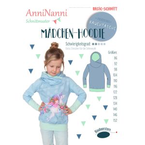 Papierschnittmuster Blaubeerstern AnniNanni MÄDCHEN-HOODIE - Mädchen