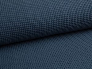 Waffelpiqué Baumwolle uni navy