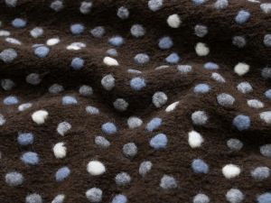Walk Woll - Mix mit Noppen - dunkelbraun - bunt