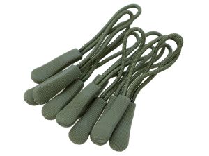 RV-Anhänger/Zipper Schlaufe 6,6 cm 10 Stück - khaki